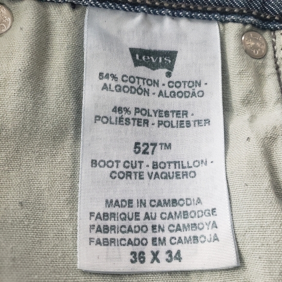 Levi Strauss 527 Stone Wash Zipper Pockets Straight Leg Men's Jeans Size 36x34 - Picture 5 of 9